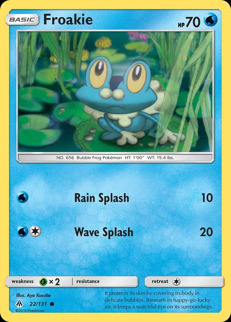 Froakie — Forbidden Light 22 Pokémon card