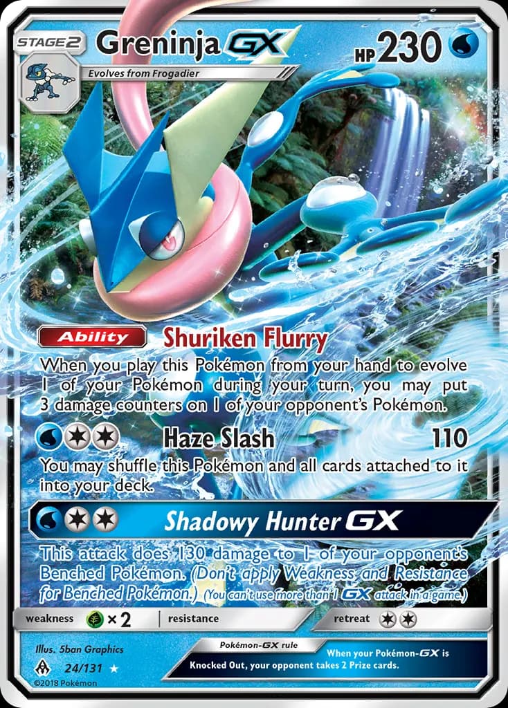 Greninja-GX — Forbidden Light 24 Pokémon card