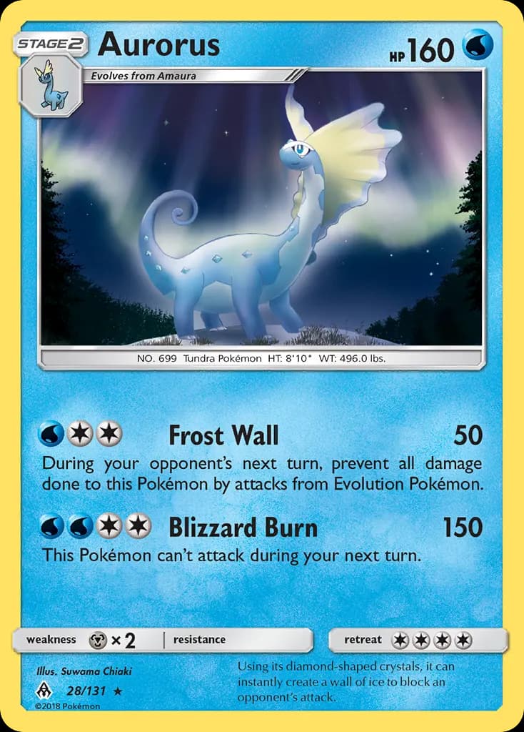 Aurorus — Forbidden Light 28 Pokémon card