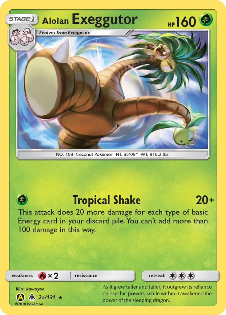 Alolan Exeggutor — Forbidden Light 2a Pokémon card