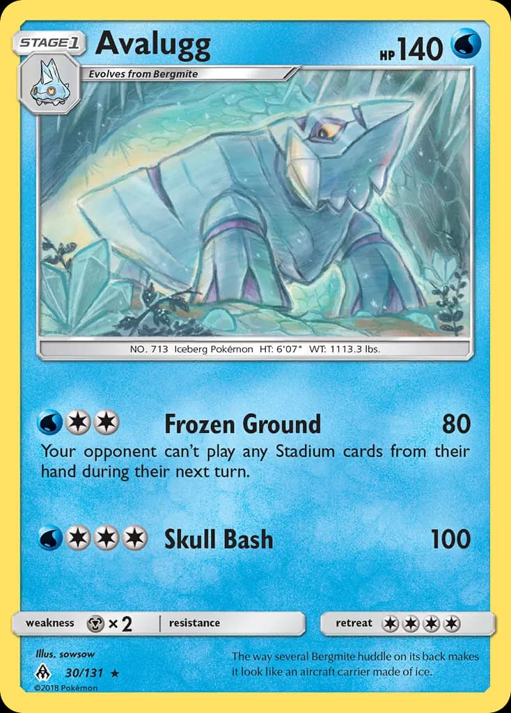 Avalugg — Forbidden Light 30 Pokémon card