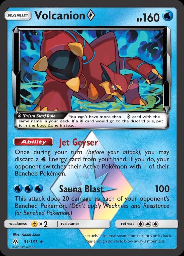 Volcanion ◇ — Forbidden Light 31 Pokémon card