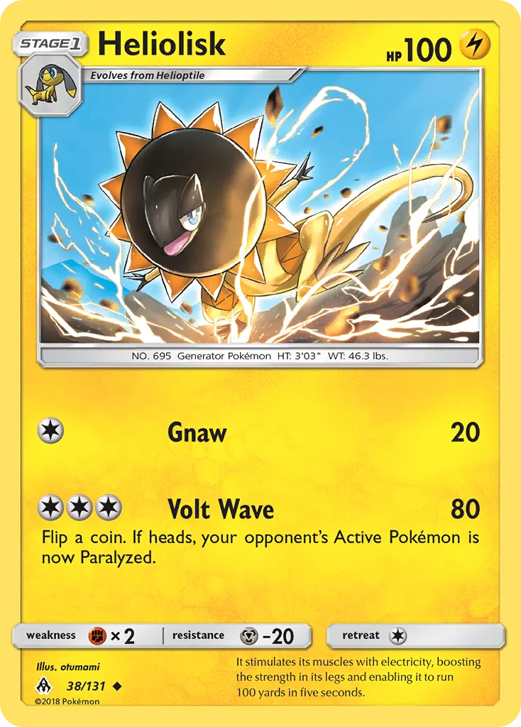 Heliolisk — Forbidden Light 38 Pokémon card