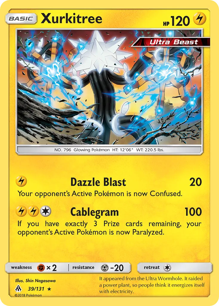 Xurkitree — Forbidden Light 39 Pokémon card