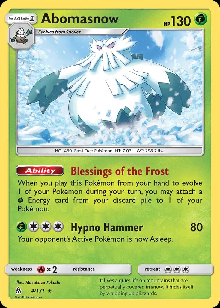 Abomasnow — Forbidden Light 4 Pokémon card