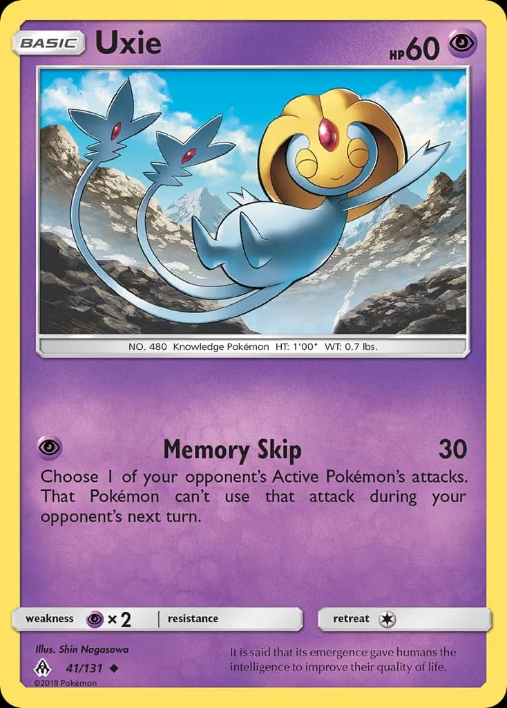 Uxie — Forbidden Light 41 Pokémon card