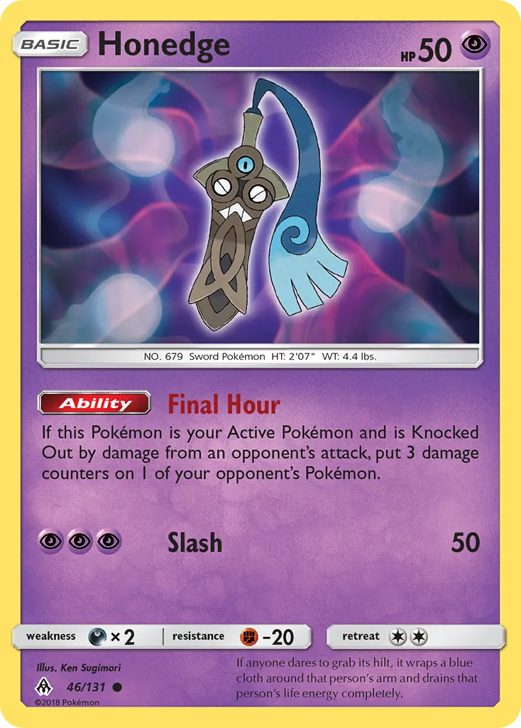 Honedge — Forbidden Light 46 Pokémon card