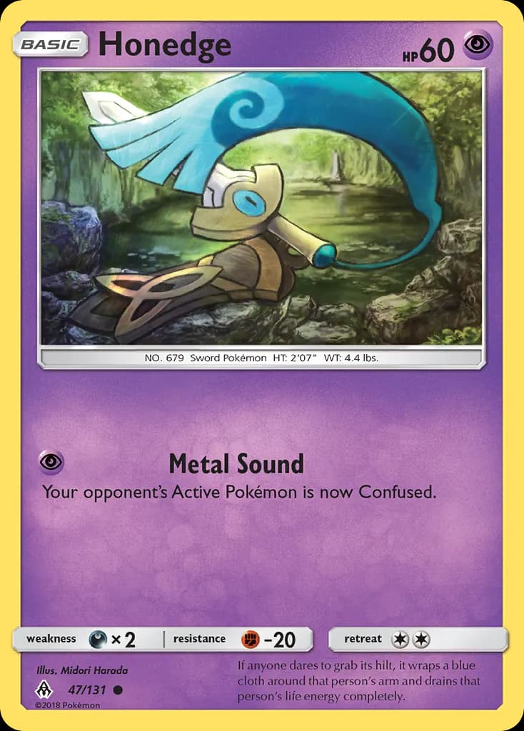 Honedge — Forbidden Light 47 Pokémon card