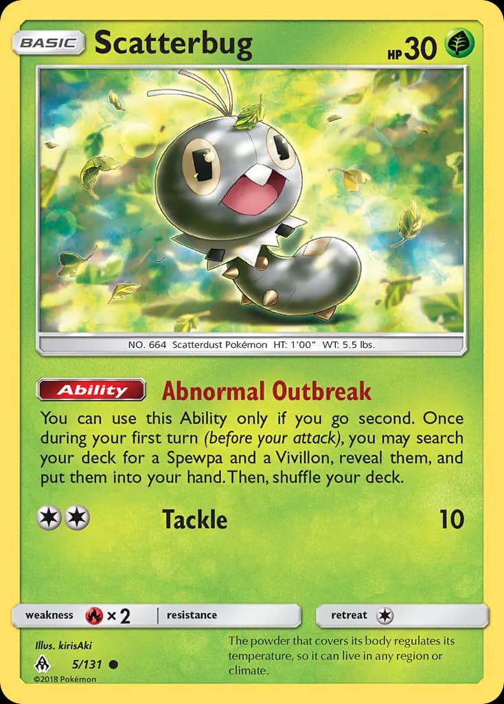 Scatterbug — Forbidden Light 5 Pokémon card