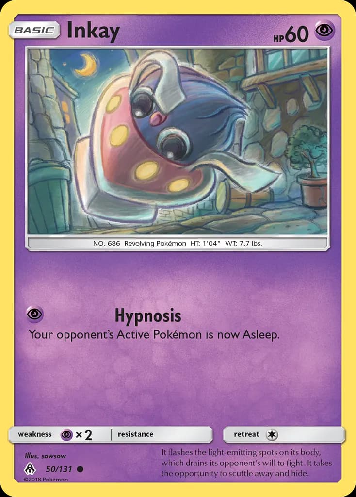 Inkay — Forbidden Light 50 Pokémon card