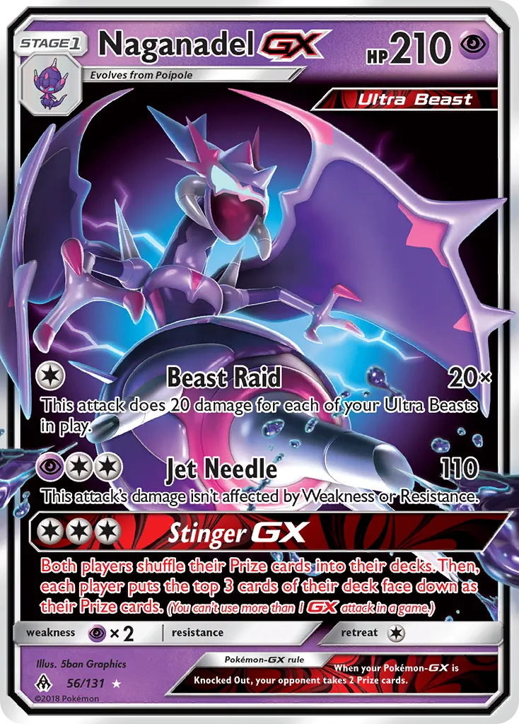 Naganadel-GX — Forbidden Light 56 Pokémon card