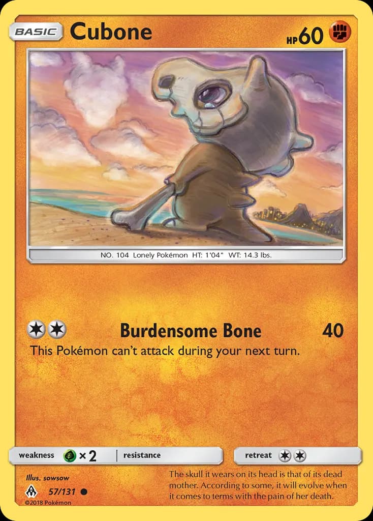Cubone — Forbidden Light 57 Pokémon card