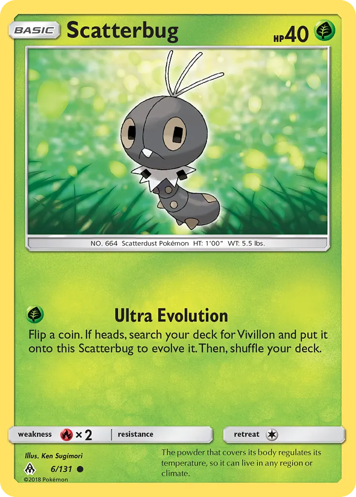 Scatterbug — Forbidden Light 6 Pokémon card