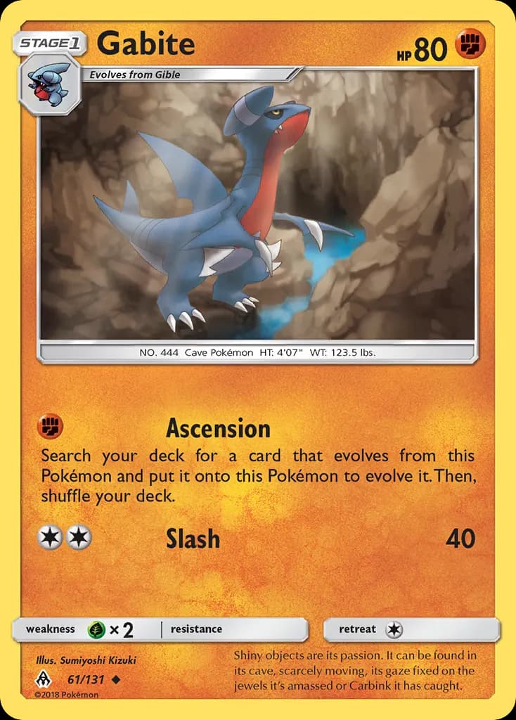 Gabite — Forbidden Light 61 Pokémon card