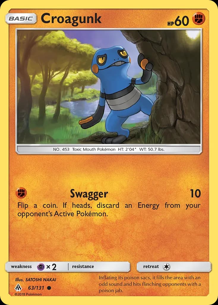 Croagunk — Forbidden Light 63 Pokémon card