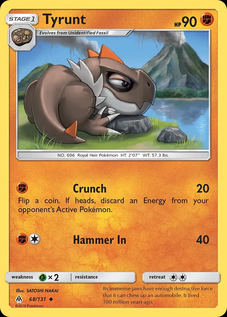 Tyrunt — Forbidden Light 68 Pokémon card