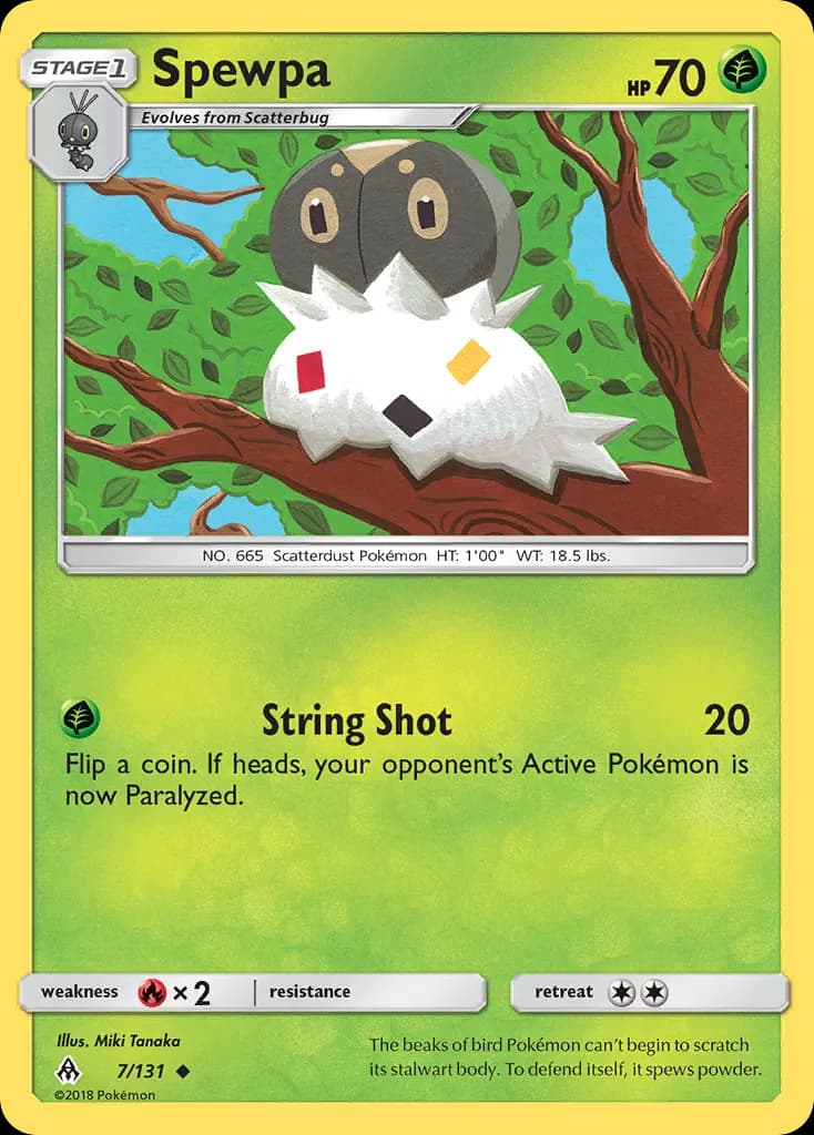 Spewpa — Forbidden Light 7 Pokémon card