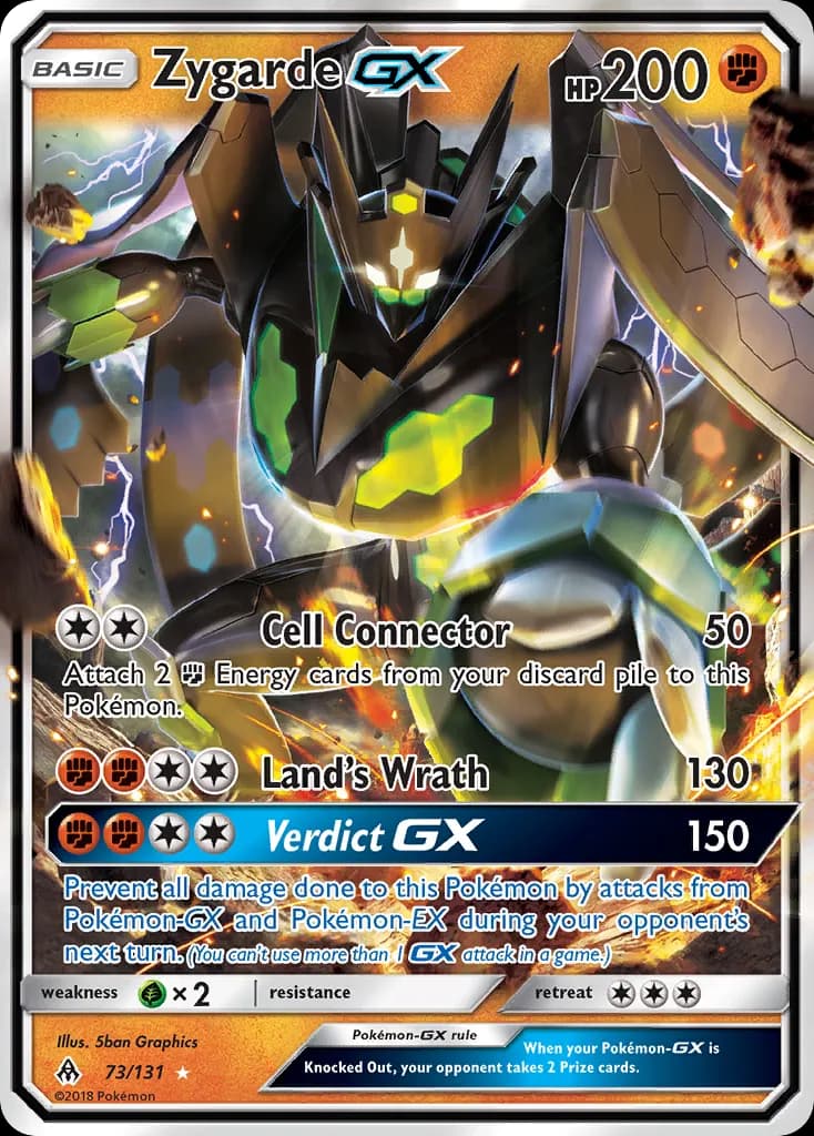 Zygarde-GX — Forbidden Light 73 Pokémon card