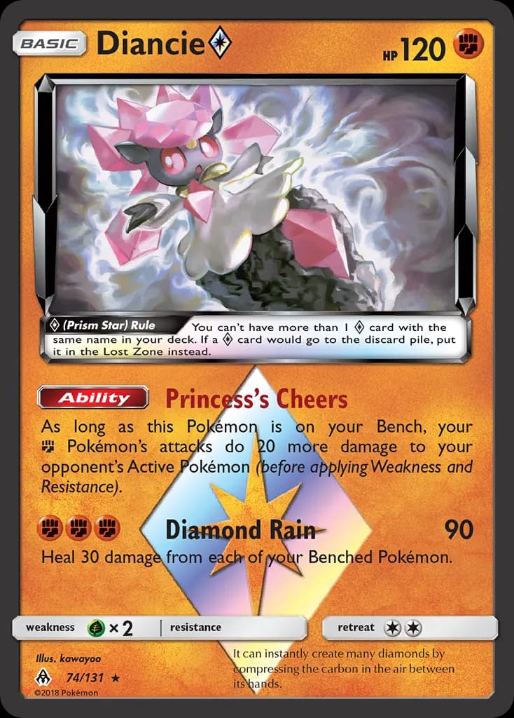Diancie ◇ — Forbidden Light 74 Pokémon card