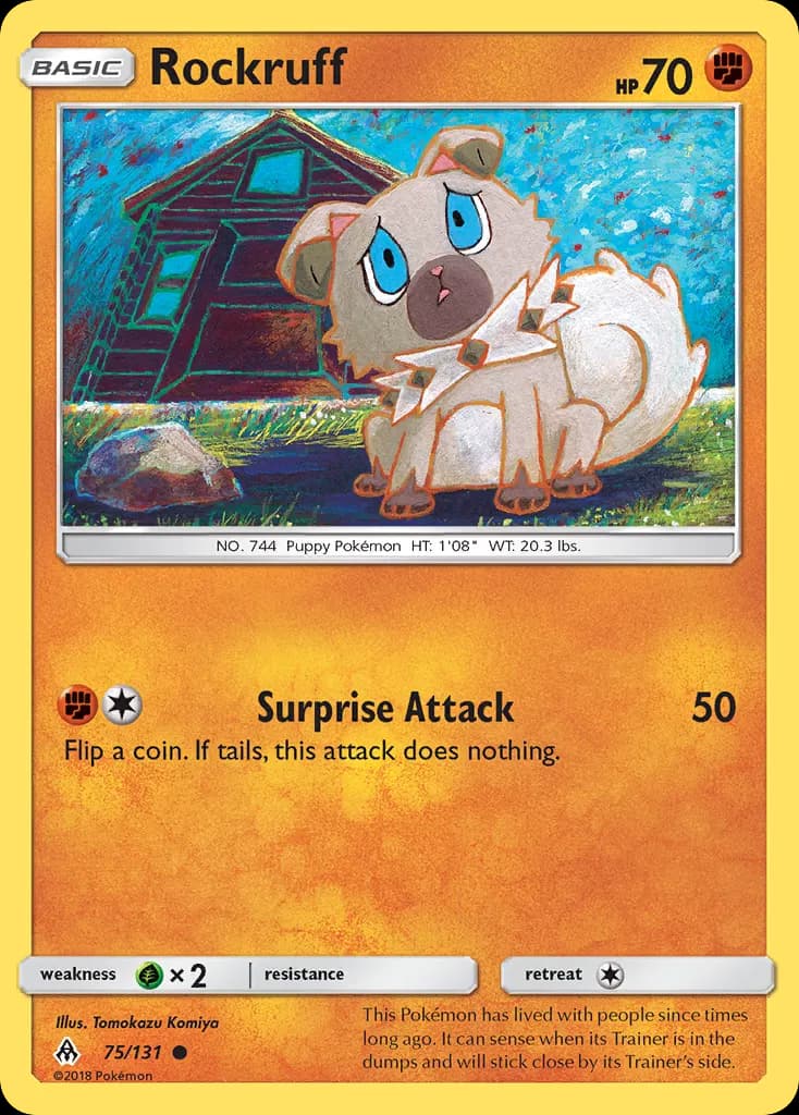 Rockruff — Forbidden Light 75 Pokémon card