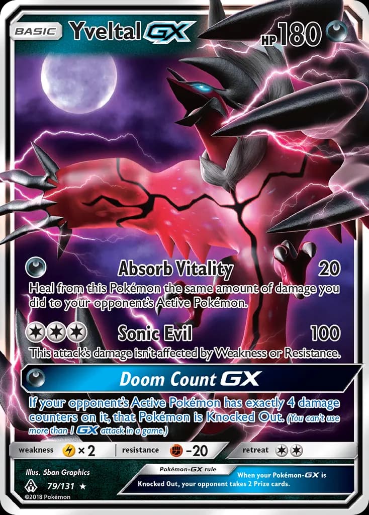 Yveltal-GX — Forbidden Light 79 Pokémon card