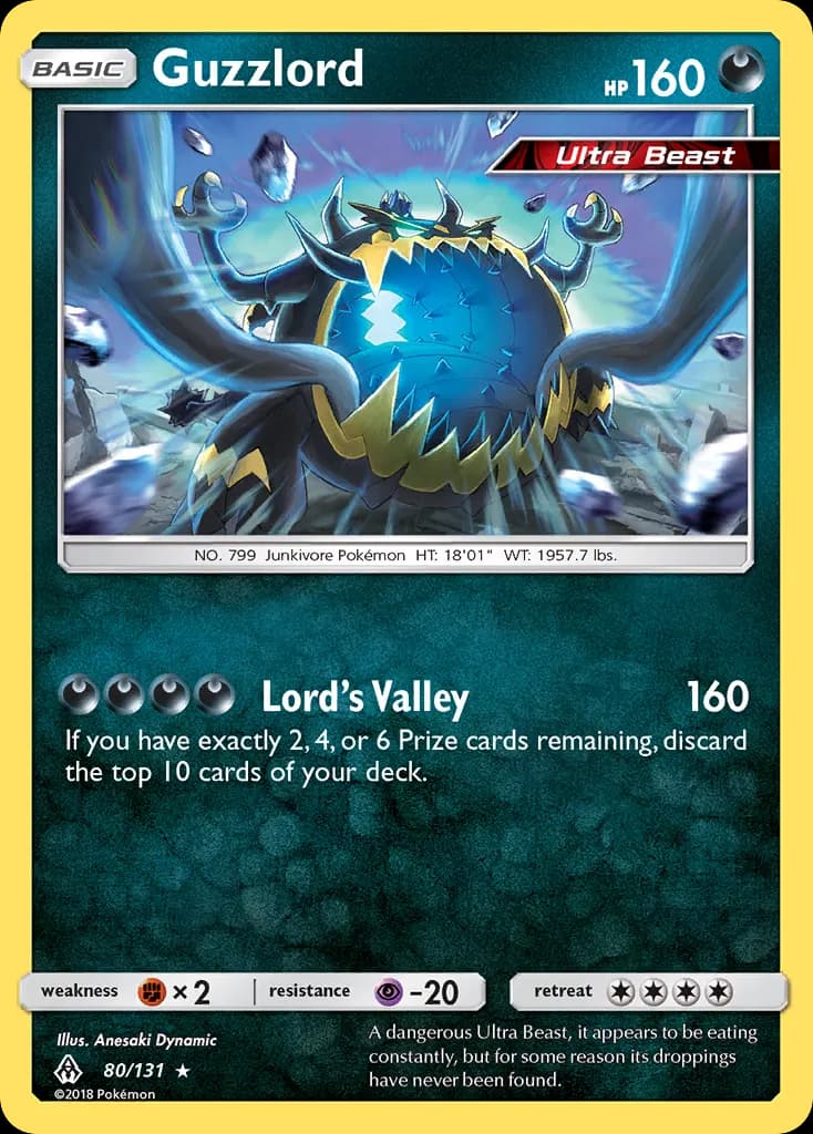 Guzzlord — Forbidden Light 80 Pokémon card