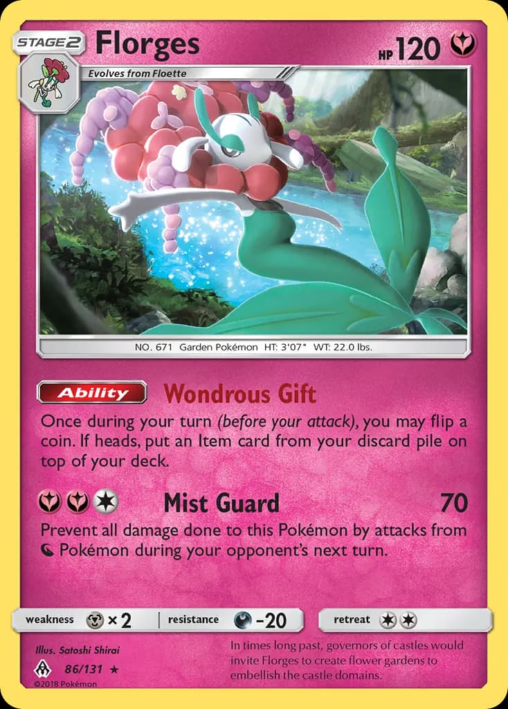 Florges — Forbidden Light 86 Pokémon card