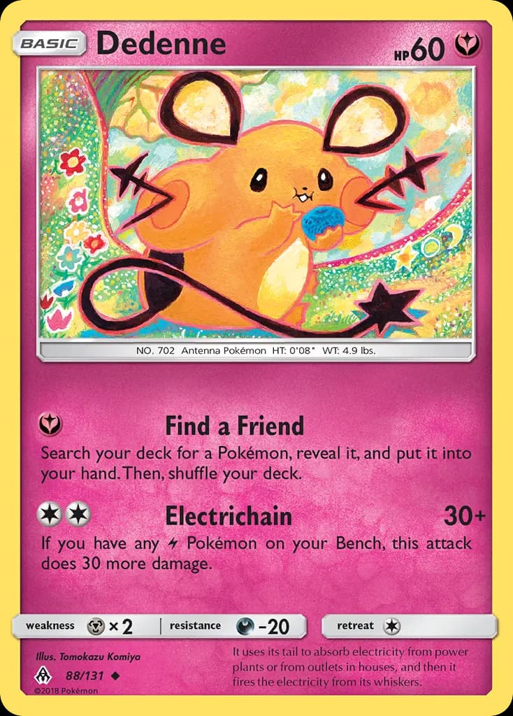 Dedenne — Forbidden Light 88 Pokémon card
