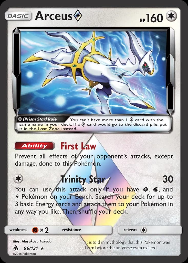 Arceus ◇ — Forbidden Light 96 Pokémon card