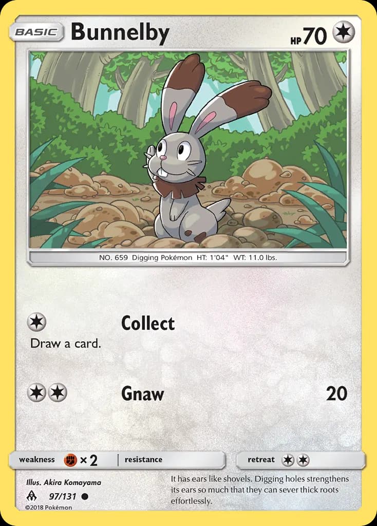 Bunnelby — Forbidden Light 97 Pokémon card
