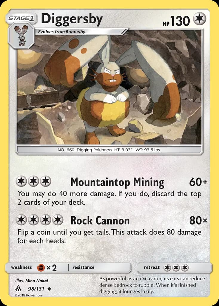 Diggersby — Forbidden Light 98 Pokémon card
