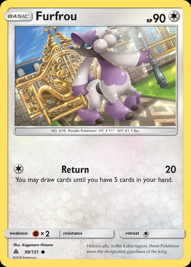 Furfrou — Forbidden Light 99 Pokémon card