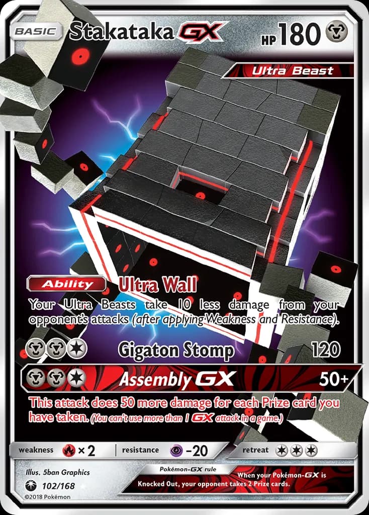 Stakataka-GX — Celestial Storm 102 Pokémon card