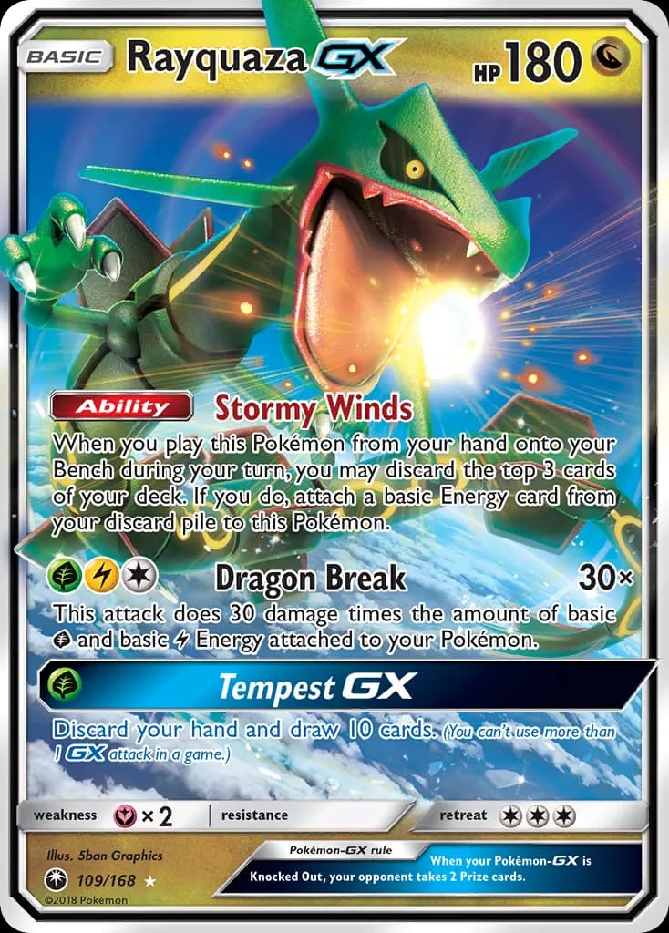 Rayquaza-GX — Celestial Storm 109 Pokémon card