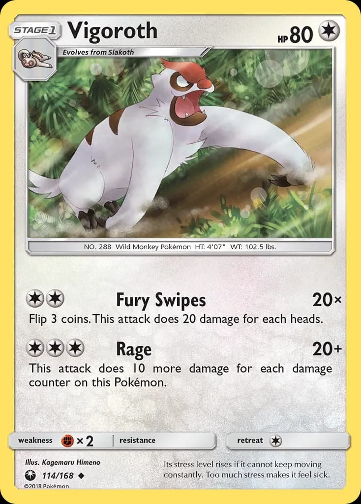 Vigoroth — Celestial Storm 114 Pokémon card