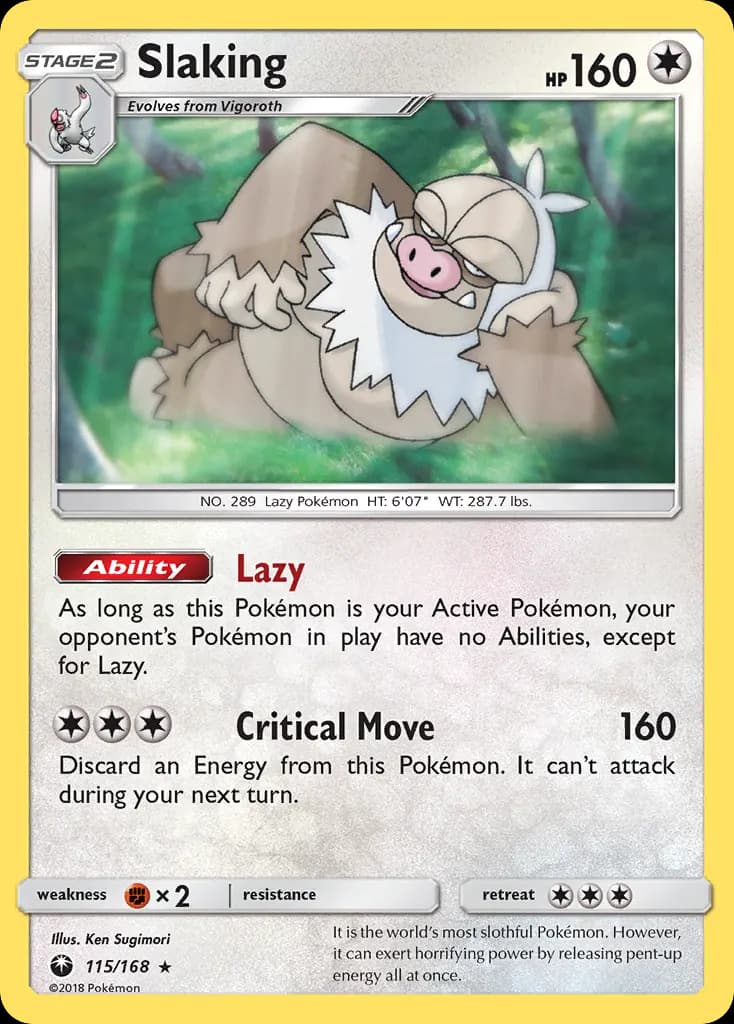 Slaking — Celestial Storm 115 Pokémon card