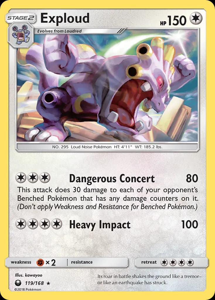 Exploud — Celestial Storm 119 Pokémon card