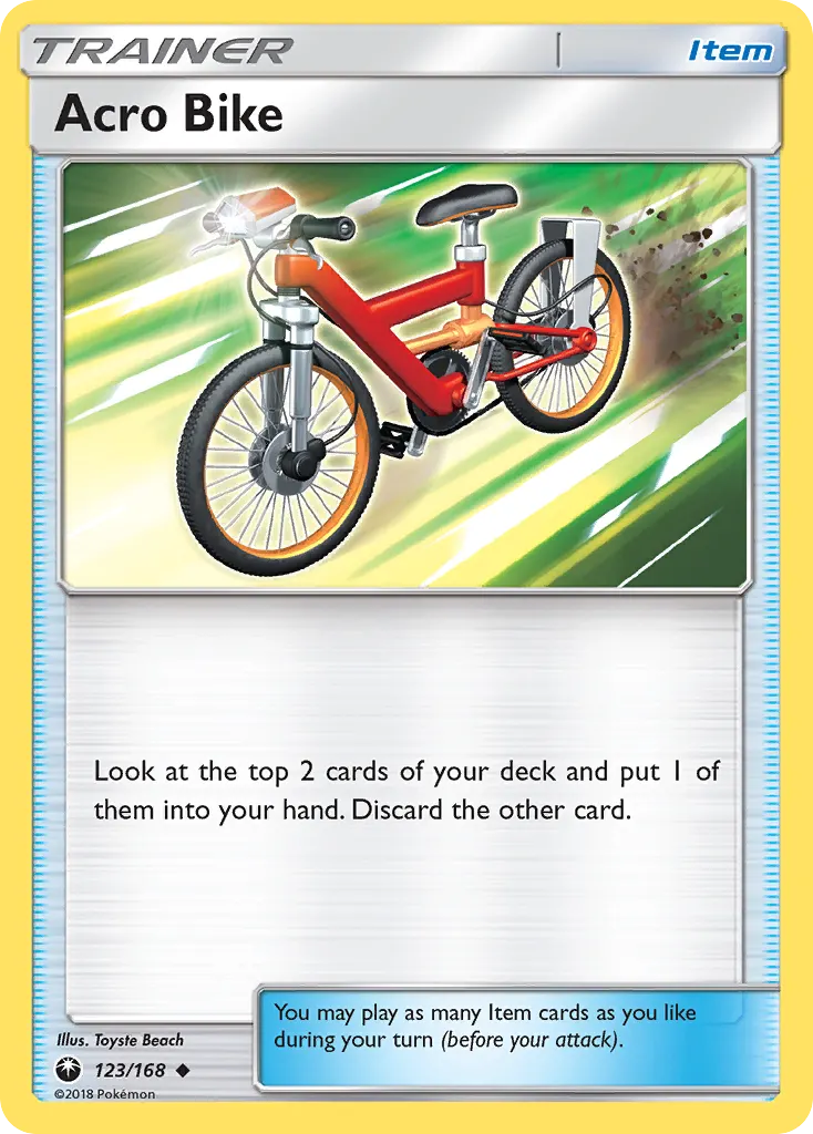 Acro Bike — Celestial Storm 123 Pokémon card