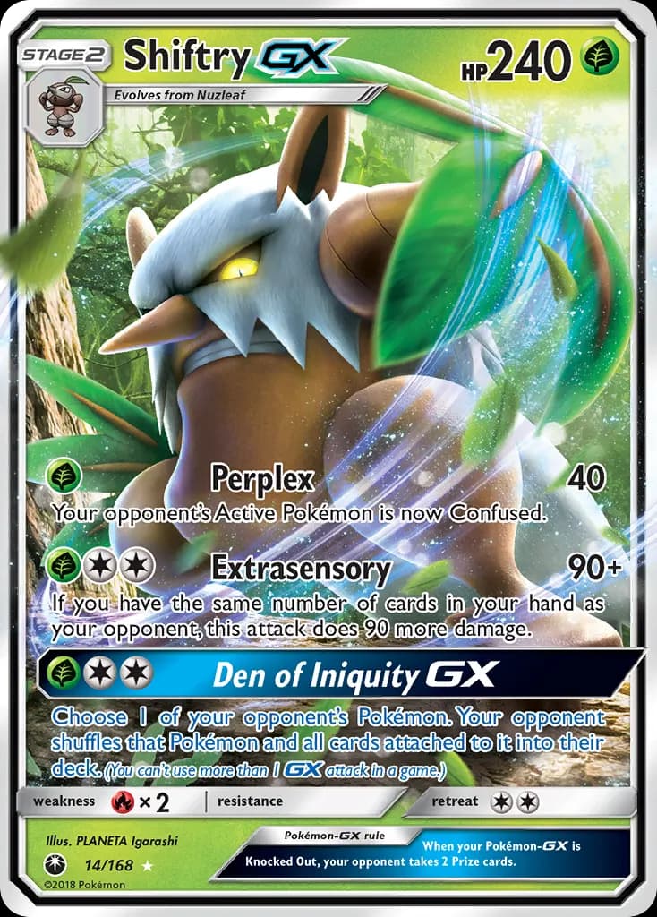 Shiftry-GX — Celestial Storm 14 Pokémon card
