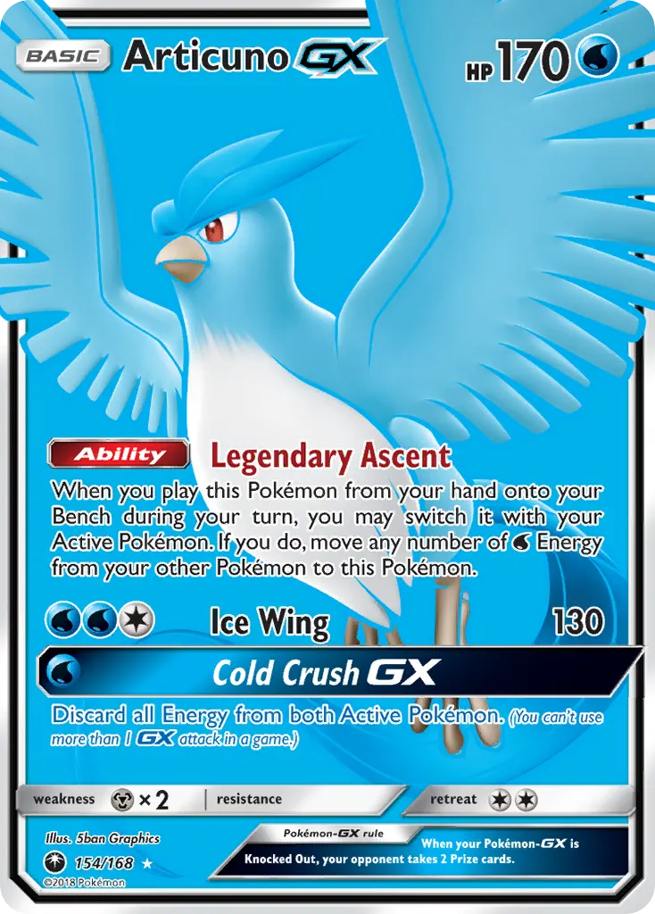 Articuno-GX — Celestial Storm 154 Pokémon card
