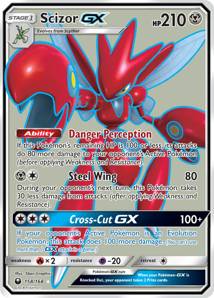 Scizor-GX — Celestial Storm 158 Pokémon card