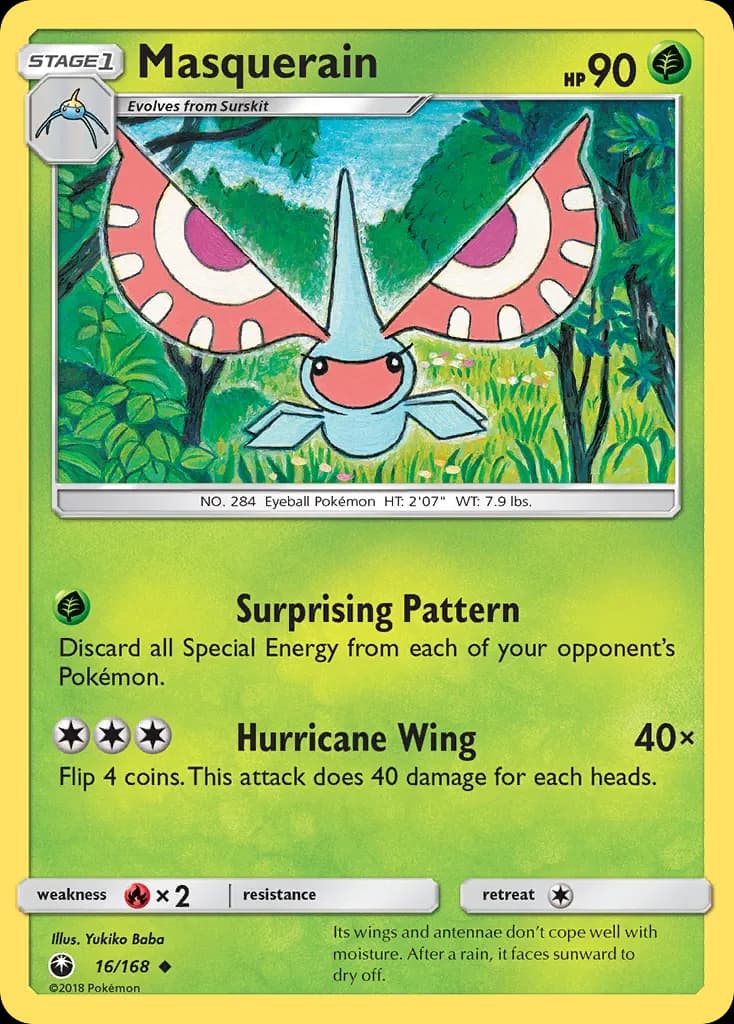 Masquerain — Celestial Storm 16 Pokémon card