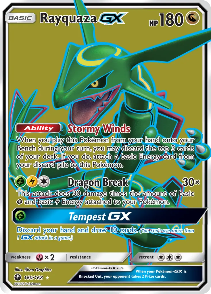Rayquaza-GX — Celestial Storm 160 Pokémon card