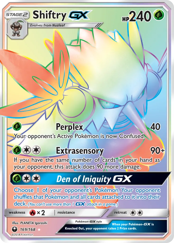 Shiftry-GX — Celestial Storm 169 Pokémon card