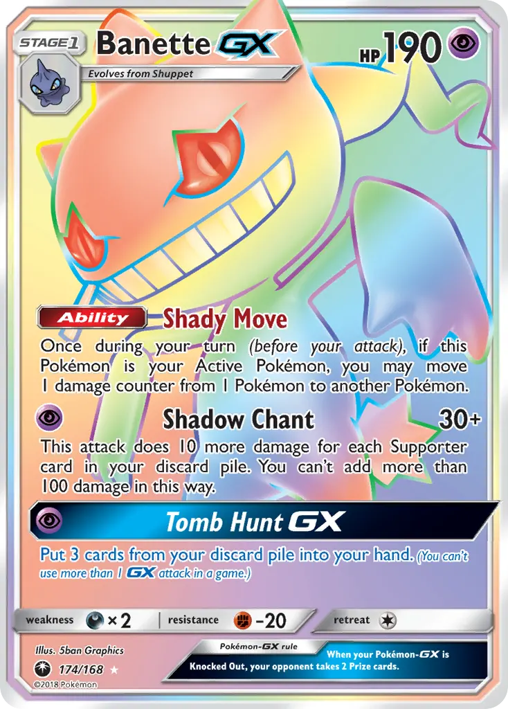 Banette-GX — Celestial Storm 174 Pokémon card