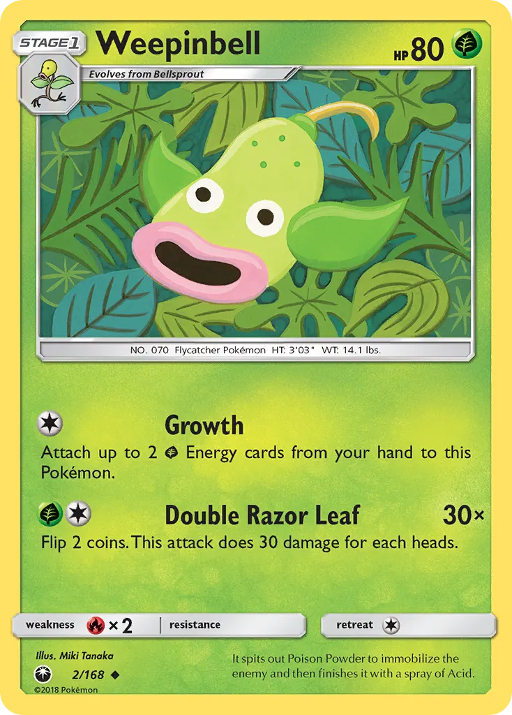 Weepinbell — Celestial Storm 2 Pokémon card