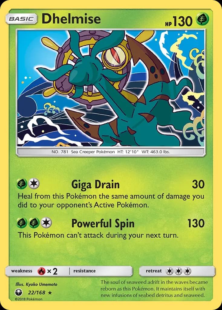 Dhelmise — Celestial Storm 22 Pokémon card