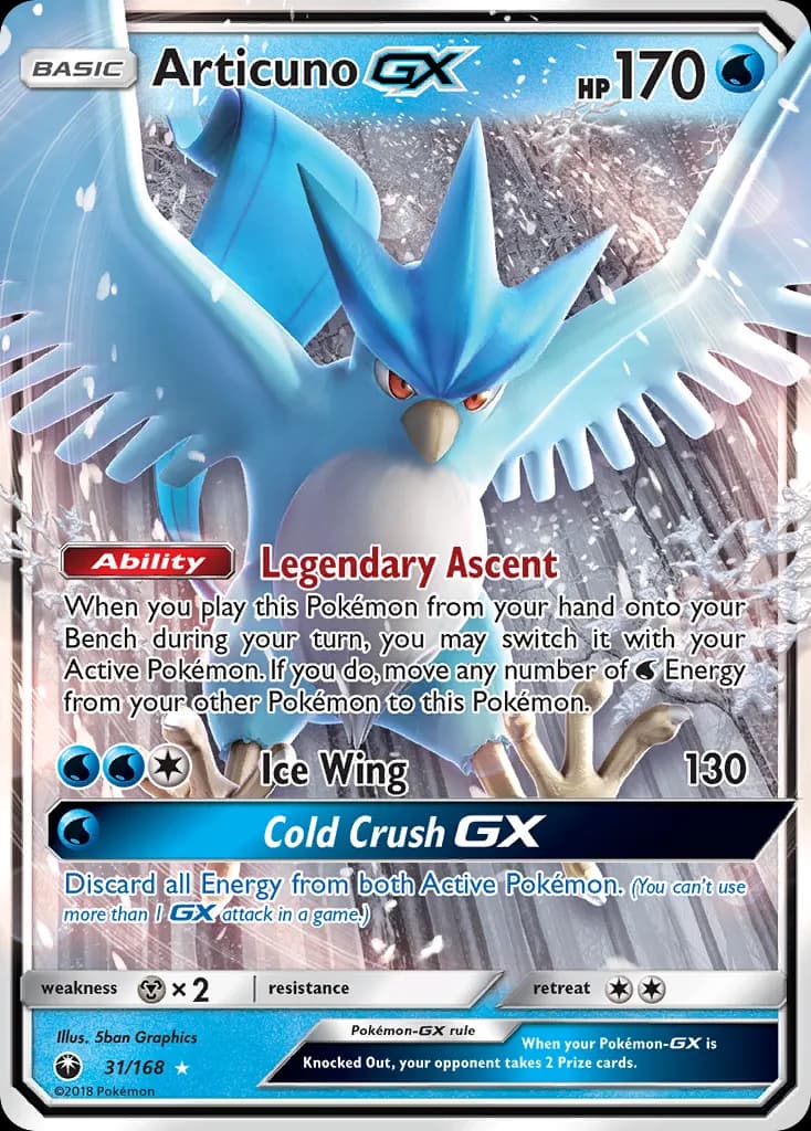 Articuno-GX — Celestial Storm 31 Pokémon card