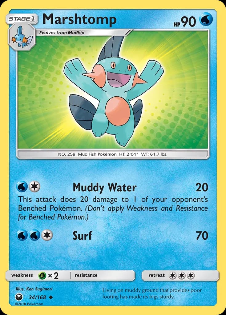 Marshtomp — Celestial Storm 34 Pokémon card