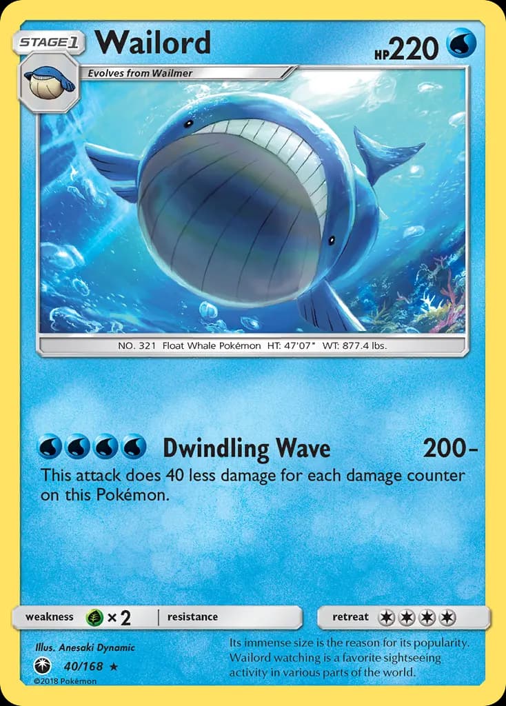 Wailord — Celestial Storm 40 Pokémon card